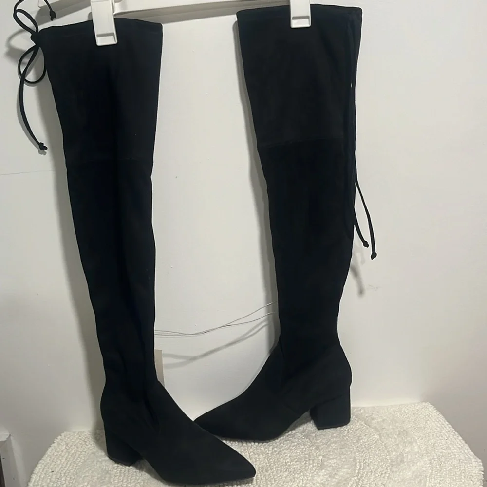 A New Day Women's Boots Greta Tall Dress Boots-Black/Greta Size 6  NWT